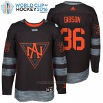 Camiseta Hockey America del Norte John Gibson 36 Premier 2016 World Cup Negro