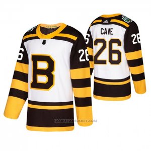 Camiseta Hockey Boston Bruins Colby Cave Winter Classic Blanco