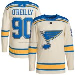 Camiseta Hockey St. Louis Blues Ryan O'reilly 2022 Winter Classic Autentico Crema
