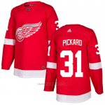 Camiseta Hockey Detroit Red Wings 31 Calvin Pickard Primera Autentico Rojo