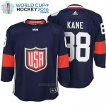 Camiseta Hockey Nino USA 88 Patrick Kane Premier 2016 World Cup Azul