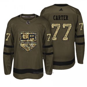 Camiseta Hockey Hombre Los Angeles Kings 77 Jeff Carter Verde Camo