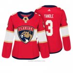 Camiseta Hockey Mujer Florida Panthers 3 Keith Yandle Rojo Autentico Jugador