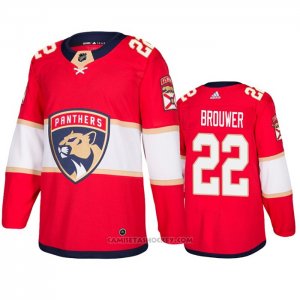 Camiseta Hockey Florida Panthers Troy Brouwer Primera Autentico Rojo