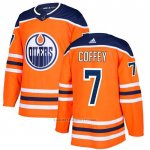 Camiseta Hockey Edmonton Oilers Coffey Royal Primera Autentico Naranja