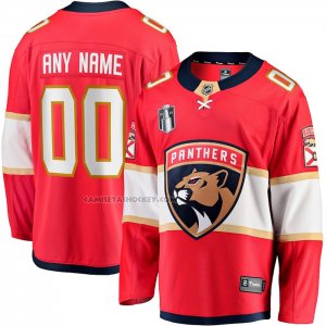 Camiseta Hockey Florida Panthers 2023 Stanley Cup Final Primera Breakaway Personalizada Rojo
