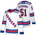 Camiseta Hockey Hombre Autentico New York Rangers 51 David Desharnais Away 2018 Blanco
