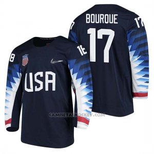 Camiseta USA Team Hockey 2018 Olympic Chris Bourque 2018 Olympic Azul
