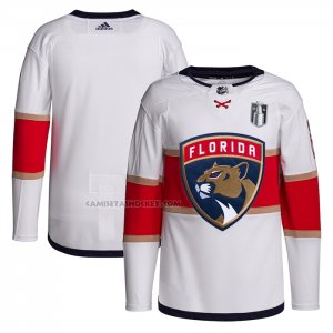 Camiseta Hockey Florida Panthers 2023 Stanley Cup Final Segunda Primegreen Blanco