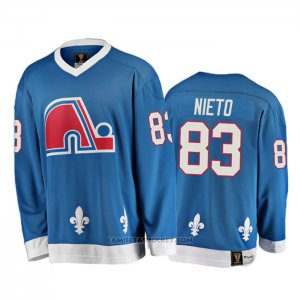Camiseta Hockey Quebec Nordiques Matt Nieto Heritage Vintage Azul