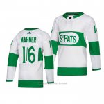 Camiseta Hockey Toronto Maple Leafs 16 Mitch Marner Road Blanco