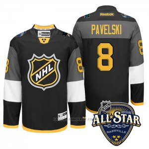 Camiseta Hockey San Jose Sharks 8 Joe Pavelski 2016 All Star Negro