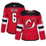 Camiseta Mujer New Jersey Devils 6 Andy Greene Adizero Jugador Home Rojo