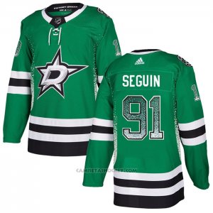 Camiseta Hockey Dallas Stars Tyler Seguin Drift Fashion Verde