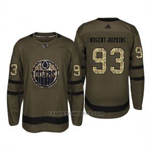 Camiseta Edmonton Oilers 93 Ryan Nugent Hopkins Camo Salute To Service