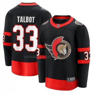 Camiseta Hockey Ottawa Senators Cam Talbot Primera Breakaway Negro