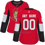 Camiseta Hockey Mujer Ottawa Senators Primera Personalizada Rojo