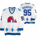 Camiseta Hockey Quebec Nordiques Andre Burakovsky Heritage Vintage Replica Blanco