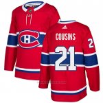 Camiseta Hockey Montreal Canadiens 21 Nick Cousins Primera Autentico Rojo