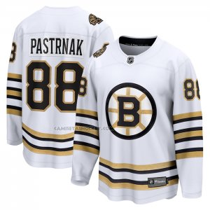 Camiseta Hockey Boston Bruins David Pastrnak 100th Aniversario Premier Breakaway Blanco