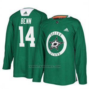 Camiseta Dallas Stars Jamie Benn New Season Practice Verde