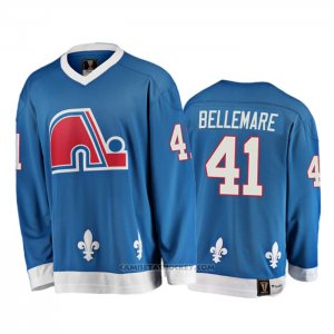 Camiseta Hockey Quebec Nordiques Pierre Edouard Bellemare Heritage Vintage Azul
