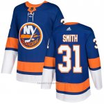 Camiseta Hockey New York Islanders 31 Billy Smith Primera Autentico Azul