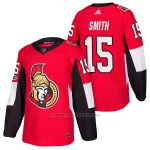 Camiseta Hockey Hombre Autentico Ottawa Senators 15 Zack Smith Home 2018 Rojo