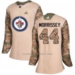 Camiseta Hockey Mujer Winnipeg Jets 44 Josh Morrissey Camo Autentico 2017 Veterans Day Stitched