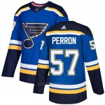 Camiseta Hockey St. Louis Blues 57 David Perron Primera Autentico Azul
