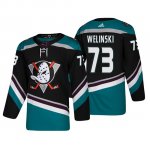 Camiseta Anaheim Ducks Andy Welinski Alternato 25th Aniversario Adidas Autentico Negro