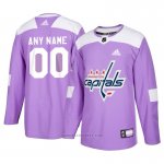 Camiseta Hockey Hombre Washington Capitals Personalizada Violeta