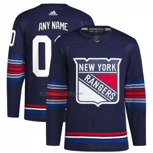 Camiseta Hockey New York Rangers Alterno Primegreen Autentico Personalizada Azul
