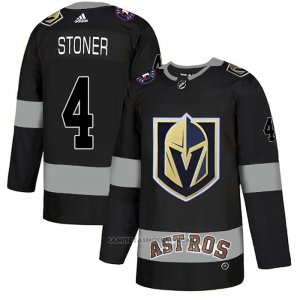 Camiseta Hockey Vegas Golden Knights City Joint Name Stitched Sroner Negro