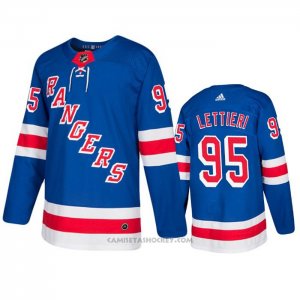 Camiseta Hockey New York Rangers Vinni Lettieri Primera Autentico Azul