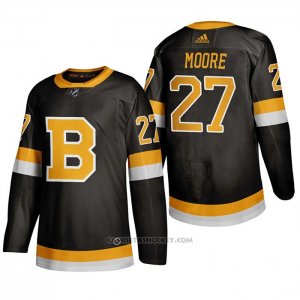 Camiseta Hockey Boston Bruins John Moore Alterno 2019-20 Negro