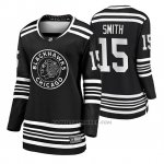 Camiseta Hockey Mujer Chicago Blackhawks Zack Smith Premier Alternato Negro