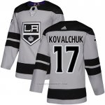 Camiseta Hockey Los Angeles Kings 17 Ilya Kovalchuk Alterno Autentico Gris