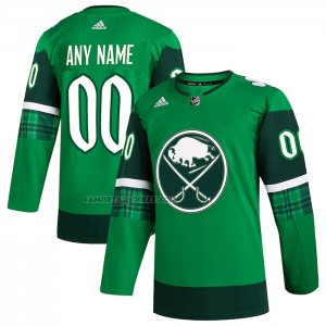 Camiseta Hockey Buffalo Sabres 2023 St. Patrick's Day Autentico Personalizada Verde