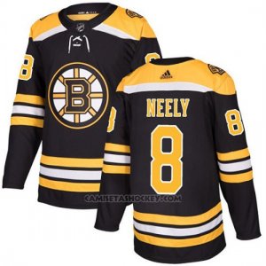 Camiseta Hockey Hombre Bruins 8 Cam Neely Negro Home Autentico Stitched