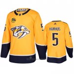 Camiseta Hockey Nashville Predators Dan Hamhuis Primera Amarillo