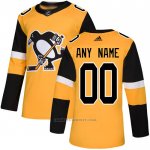 Camiseta Hockey Pittsburgh Penguins Alterno Autentico Personalizada Oro
