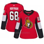 Camiseta Mujer Ottawa Senators 68 Mike Hoffman Adizero Jugador Home Rojo