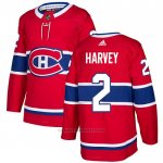 Camiseta Hockey Montreal Canadiens 2 Doug Harvey Primera Autentico Rojo