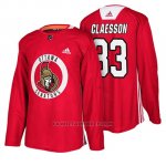 Camiseta Ottawa Senators Fredrik Claesson New Season Practice Rojo