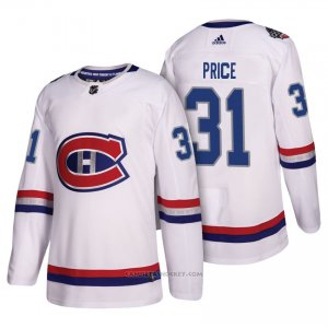 Camiseta Hockey Hombre Montreal Canadiens 31 Carey Price Blanco