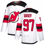 Camiseta Hockey New Jersey Devils 97 Nikita Gusev Road Autentico Blanco