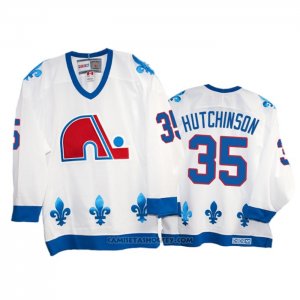 Camiseta Hockey Quebec Nordiques Michael Hutchinson Heritage Vintage Replica 1991-95 Blanco