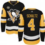Camiseta Hockey Nino Pittsburgh Penguins 4 Justin Schultz Negro 50 Anniversary Home Premier