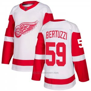 Camiseta Hockey Detroit Red Wings 59 Tyler Bertuzzi Road Autentico Blanco